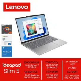 Lenovo IdeaPad Slim 5 13ARP10 Ryzen 7 7735HS 16GB 512GB SSD W11 OHS
