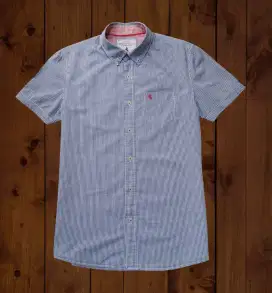 KEMEJA PENDEK BEYOND SC KOTAK2, SIZE: M (106-108,P73) SLIMFIT