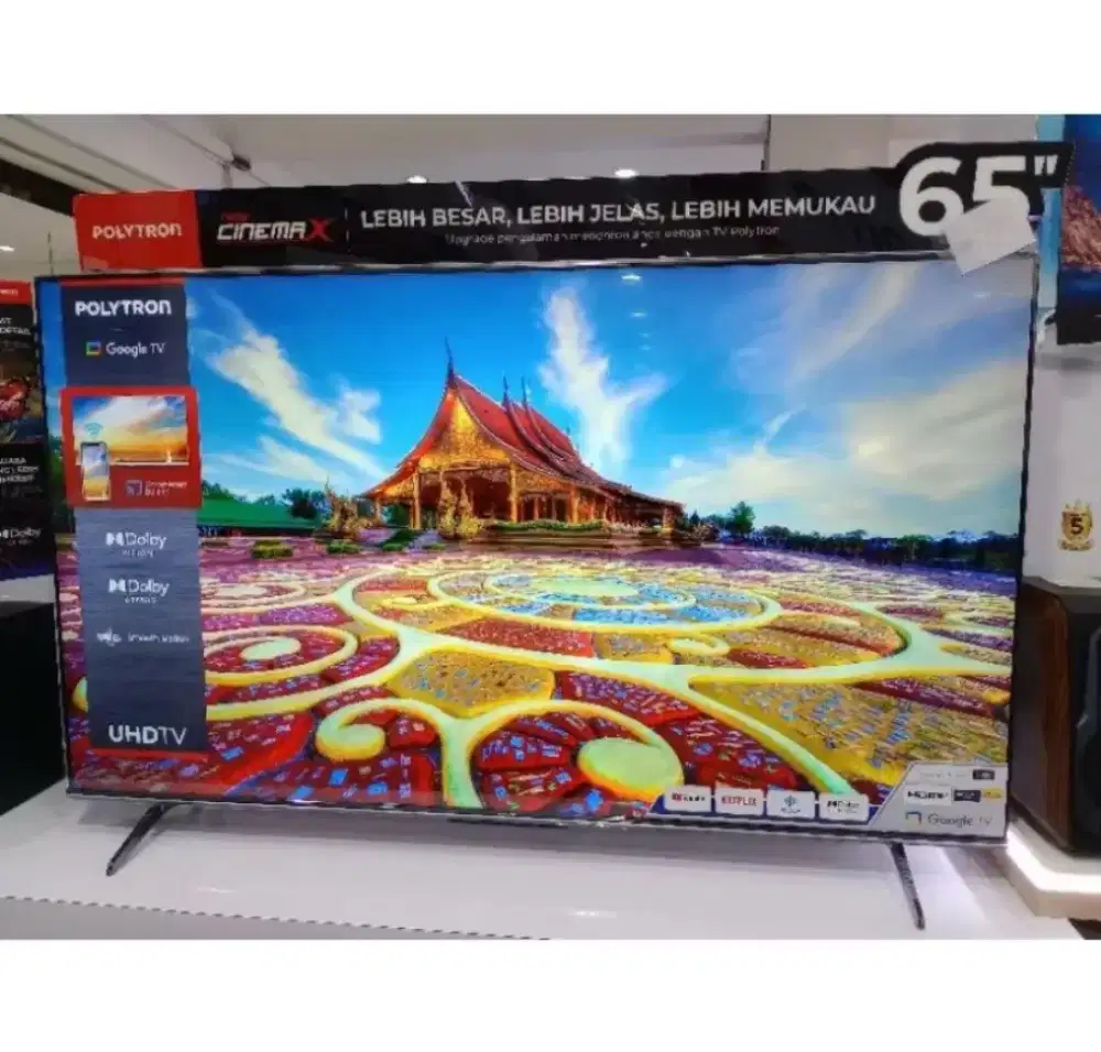 PROMO GOOGLE TV POLYTRON 65 INCI ULTRA HD 4K TERBARU GARSNSI 5 TAHUN