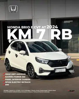 HONDA BRIO E CVT 1.2 AT 2024 FACELIFT PUTIH MATIC