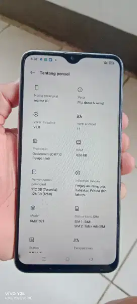 Realme. XT resmi.  8/128. MNUS GANTIAN LCD SMA BCKDOR RTAK NORML