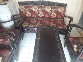 Kursi jati ukir asli Jepara