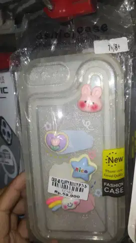 CASE 4D FLUFFY BUNNY IP 7+ 8+ ATLANTIS DAHSYAT