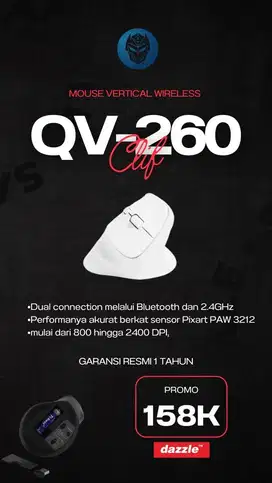 Mouse vertikal wireless Clif QV-260 Rexus