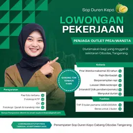 Lowongan Kerja Sop Duren Kepo Cibodas Tangerang