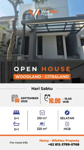 DIJUAL RUMAH WOODLAND-CITRALAND