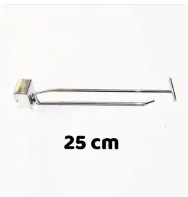 Double Hook 25 cm DHook Display Aksesoris Cantolan Pipa Kotak Chrome