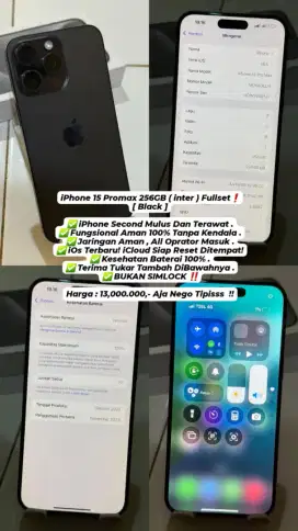 Iphone 15 ProMax 256Gb All Operator
