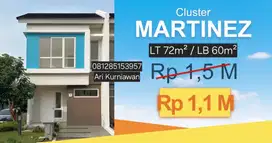 Dijual unit baru!by summarecon CLUSTER MARTINEZ turun harga jadi 1,1M