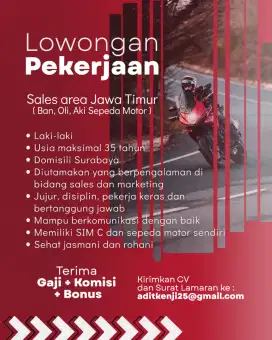 Lowongan Kerja Sales, Domisili Surabaya