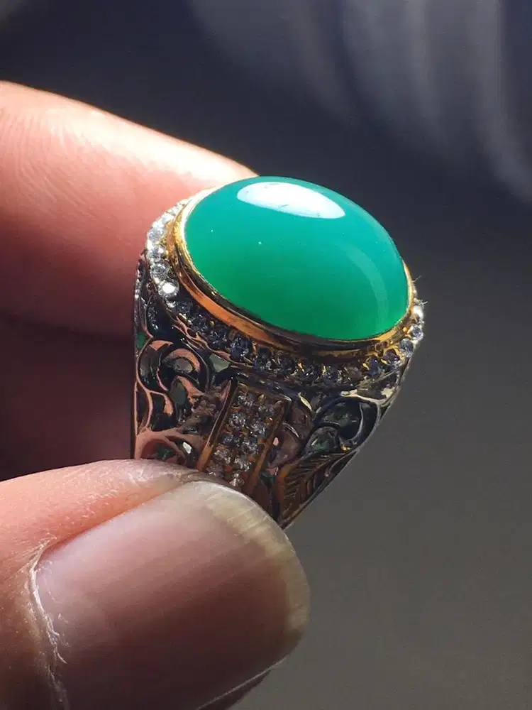 BATU BACAN PALAMEA NO MINUS KRISTAL NATURAL RING PERAK