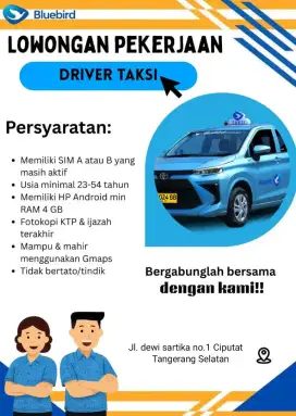 Driver supir sopir taxi bluebird