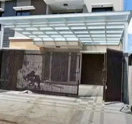 Kanopi atap kaca rangka besi holloh galpanis