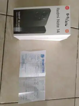 REDMI NOTE 14 BLACK 4G RAM 8/256 GB FULLSET ORI GARANSI 5 BULAN LAGI
