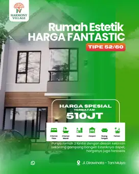 Diskon Gede, Rumah Estetik 2 Lantai!
