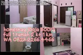 Sewa Homestay Jogja Murah Keluarga 2KT AC Amik Mingguan Bulanan Harian