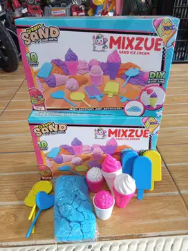 mainan anak magic sand es krim mixzue