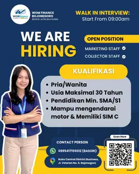 LOKER PT WOM FINANCE TUBAN -BOJONEGORO