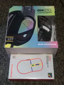Jual Headset GM 210 dan Mouse Fantech Kanata wireless kondisi %100