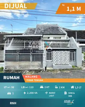 Dijual Rumah Bonus Furnish Akses Mudah di Tidar Tengah Malang