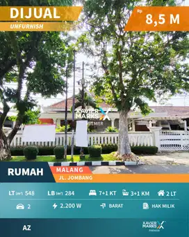 Dijual Rumah Klasik 2 Lantai Dekat Kampus di Jl Jombang Malang