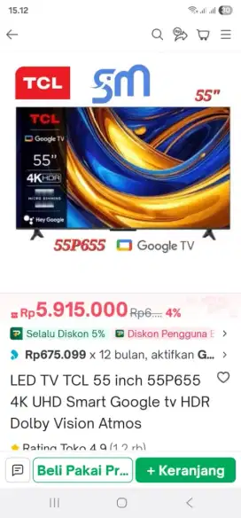 Jual cepat TV 55 INCH