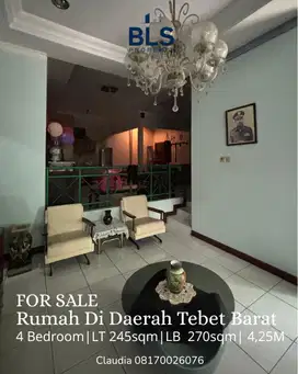 FOR SALE Rumah Di Daerah Tebet Barat Sangat Strategis