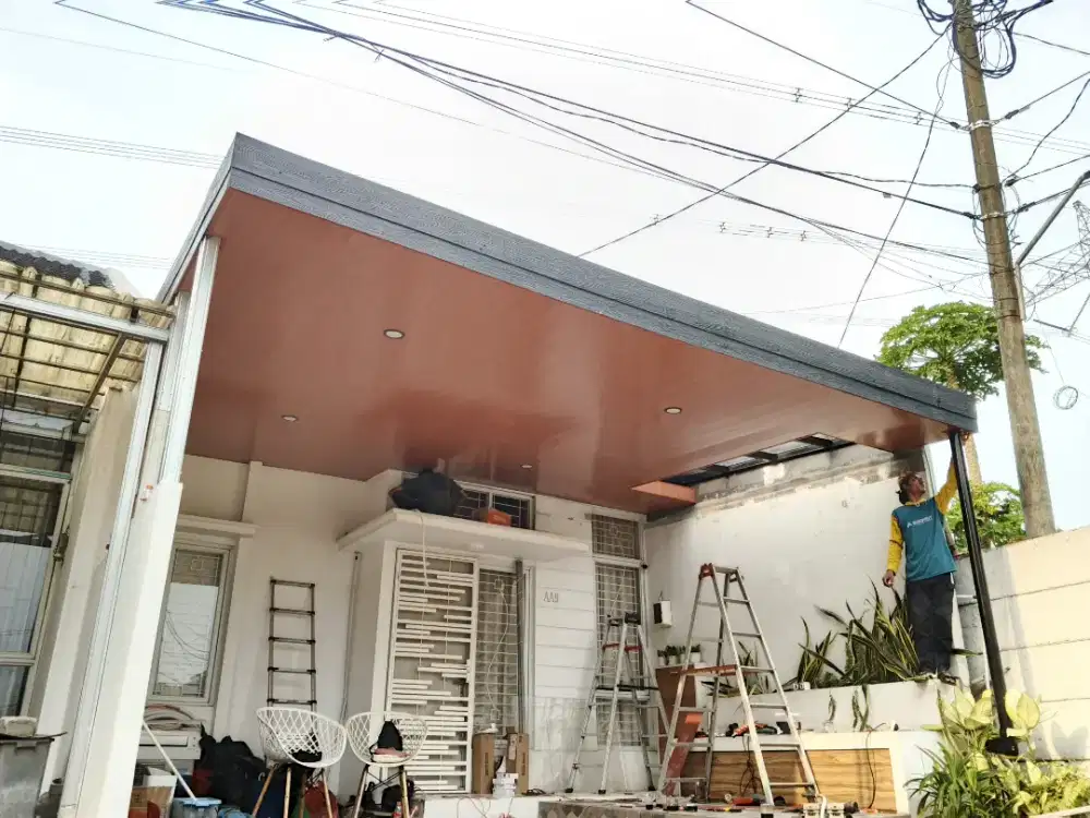 Pemasangan kanopi,plafon,spc lantai,wpc dinding,renovasi rumah