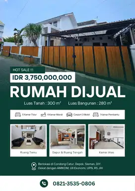 Rumah Hunian 2 Lantai dekat UPN, Amikom, UII Ekonomi