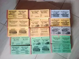 Karcis parkir mobil dan motor