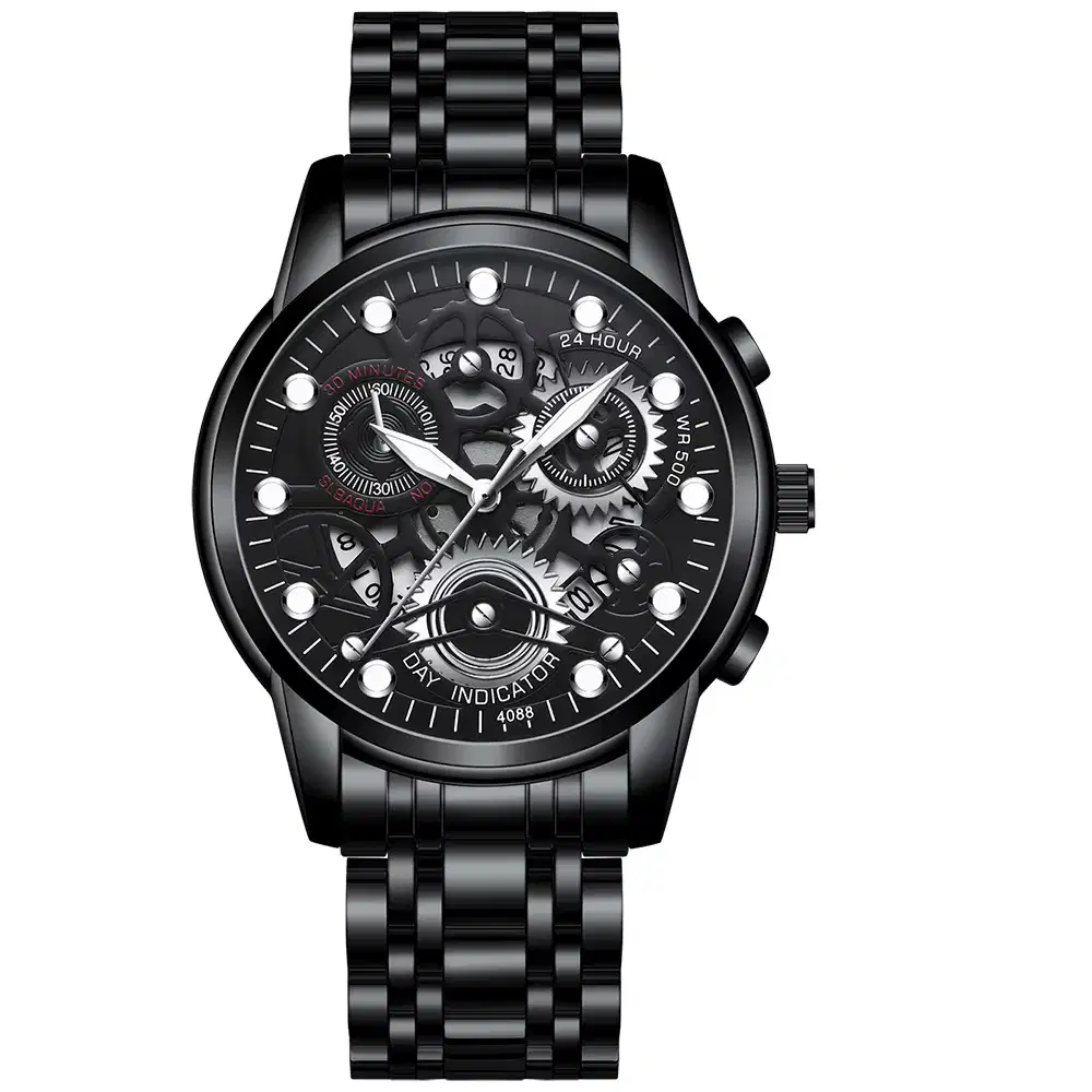 senang tangan bagus jam keren f4088 black full original