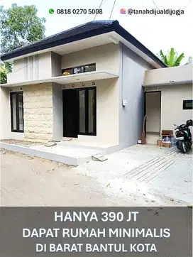 Rumah Dijual Barat Bantul Kota di Kembanggede Pajangan Siap Huni