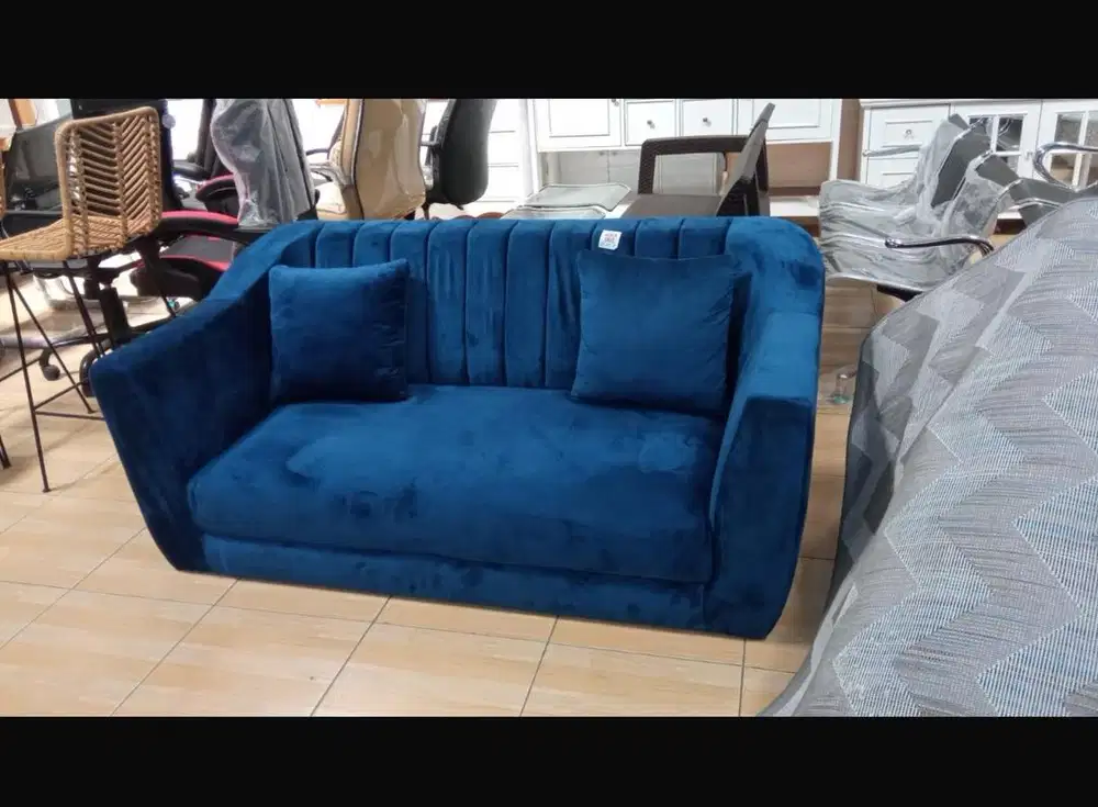 SOFA BIRU SECOND KONDISI MULUS