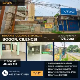DISEWAKAN CEPAT RUMAH TOKO PINGGIR JALAN UTAMA NAROGONG CILEUNGSI