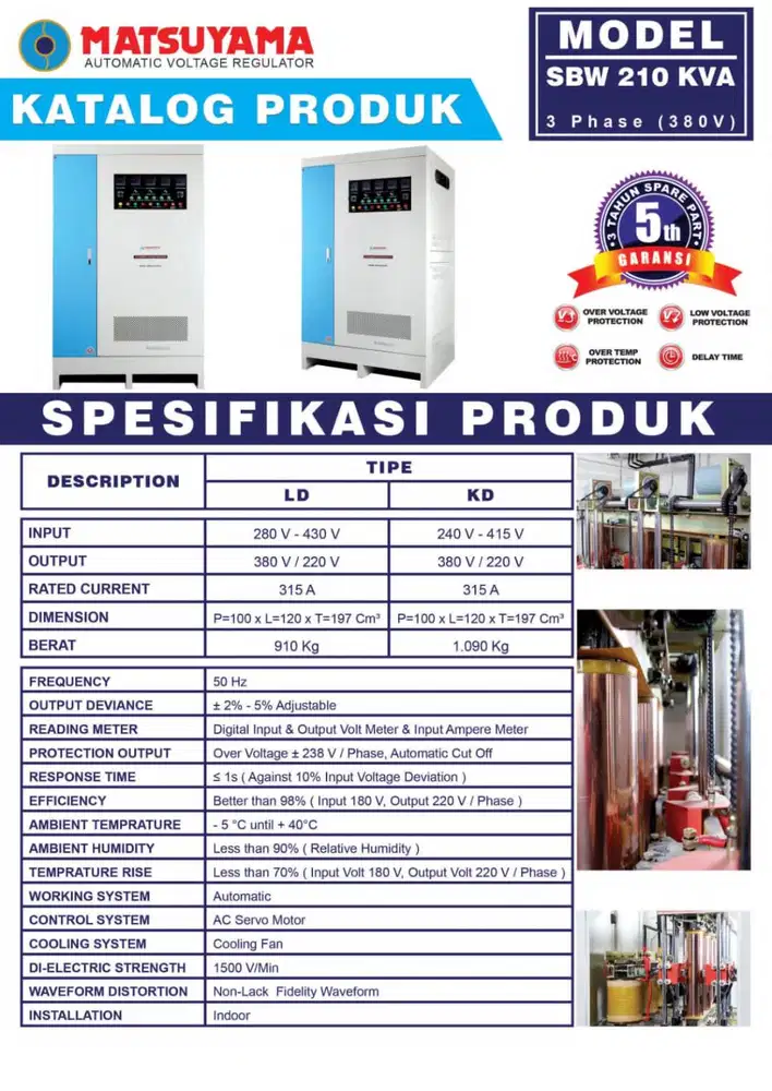 SBW MATSUYAMA 210 KVA GT TYPE LD