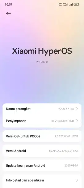 Jual POCO X7PRO 12/512
 4.2jt nego tipis.