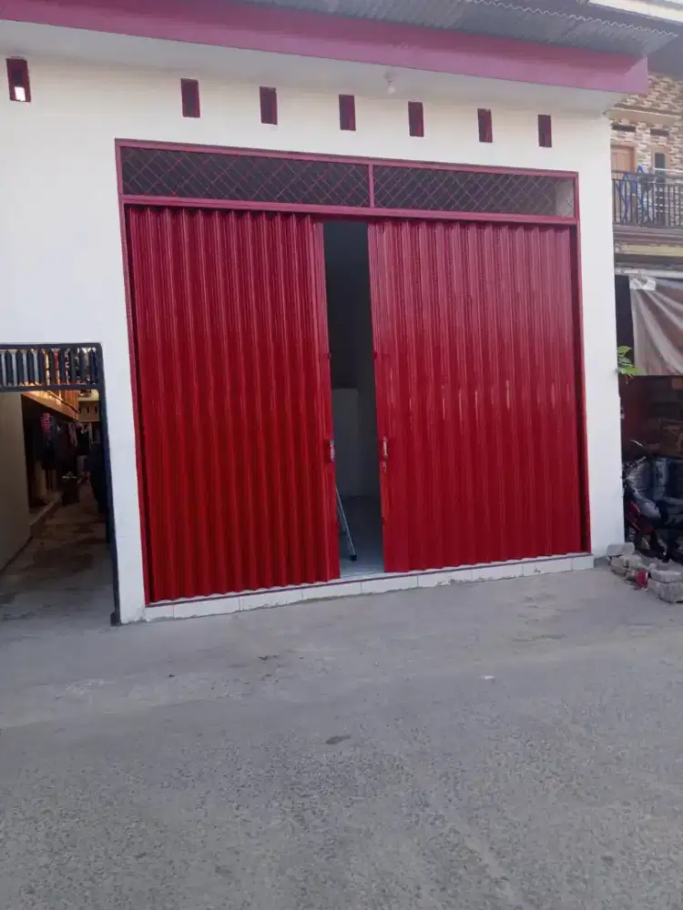 Pintu pengaman kios folding gate dan rolling door
