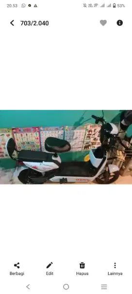 Di jual sepedah tipe 9 enine warna biru