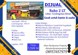 Dijual Cepat Ruko 2LT Siap Pakai Usaha dan Kantor di Condongcatur