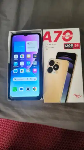 Di jual Hp itel A70 4/64 up to 8GB