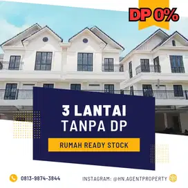 Rumah 3 lantai siap huni Tanpa DP free BPHTB dan ajb