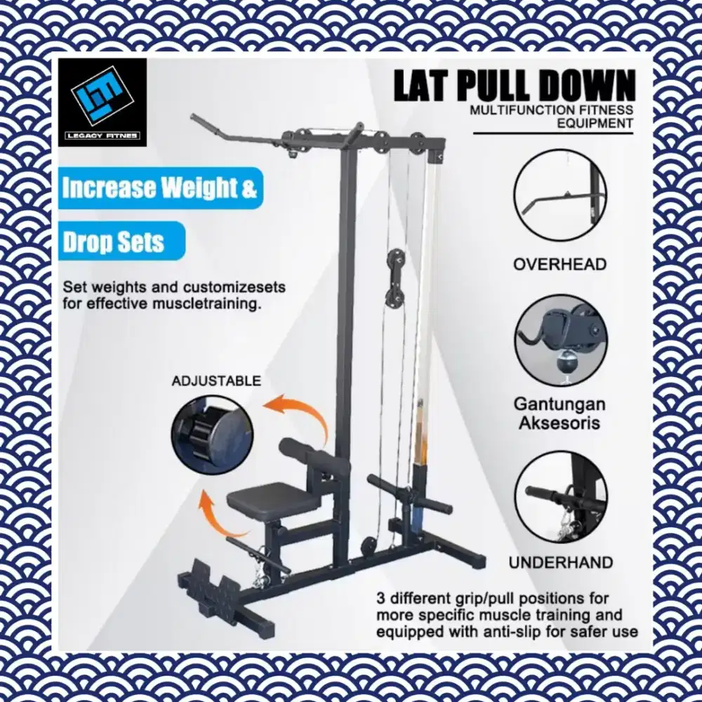 Alat fitnes Lat Put Down multifungsi home gym BKV-281