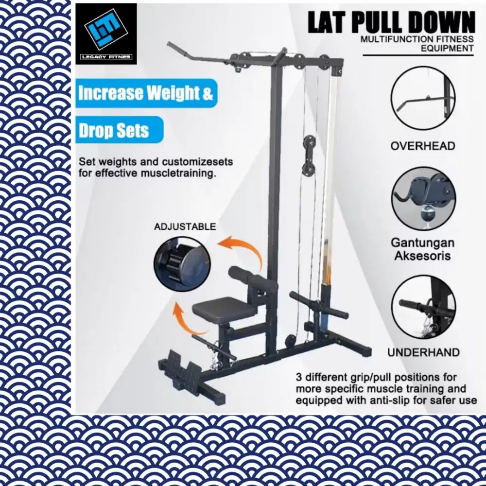 Alat fitnes Lat Put Down multifungsi home gym BKV-281