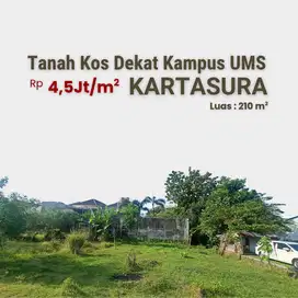 Tanah Ideal Kos Eksklusif Kartasura – 210 m² SHM
