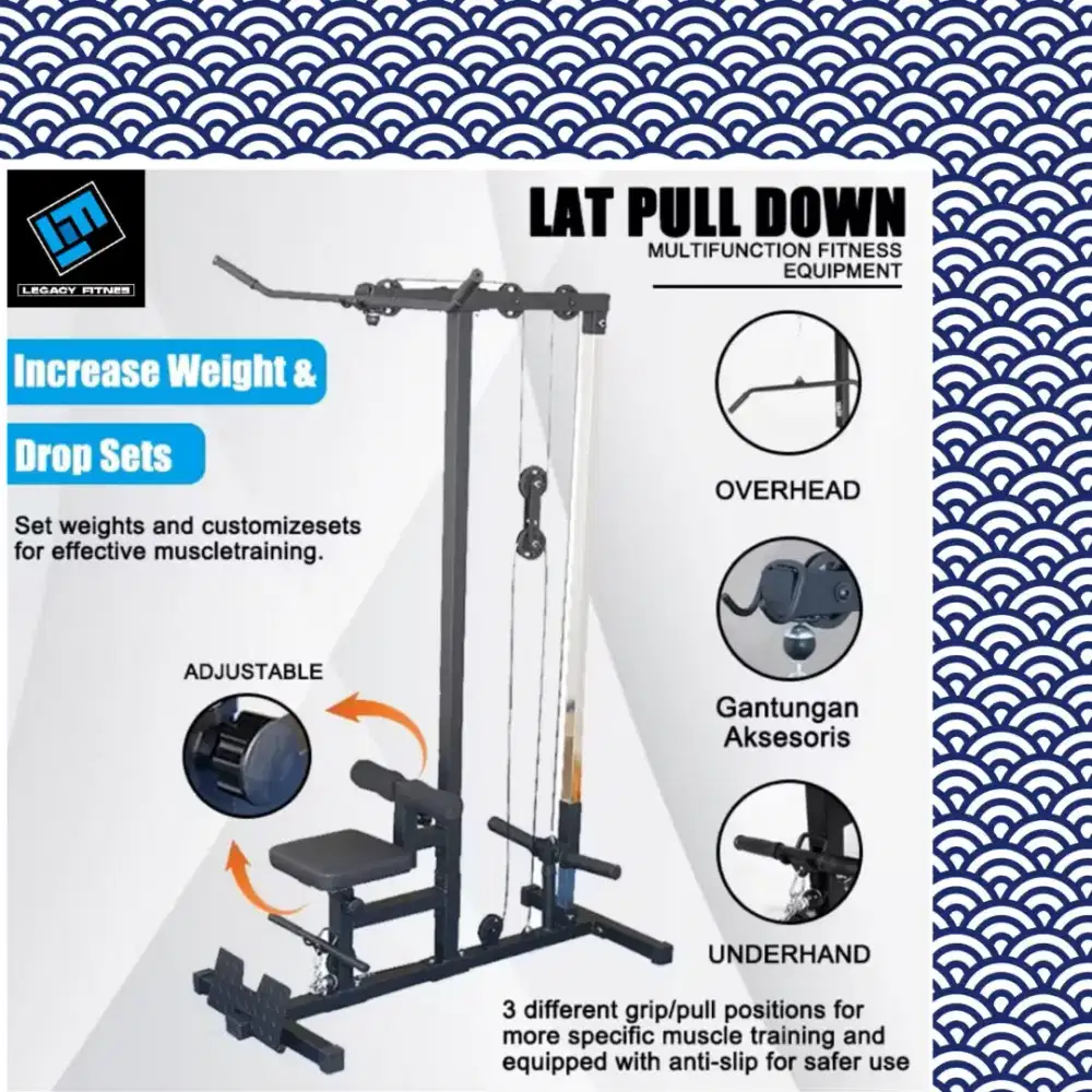 Alat fitnes Lat Put Down multifungsi home gym BKV-281