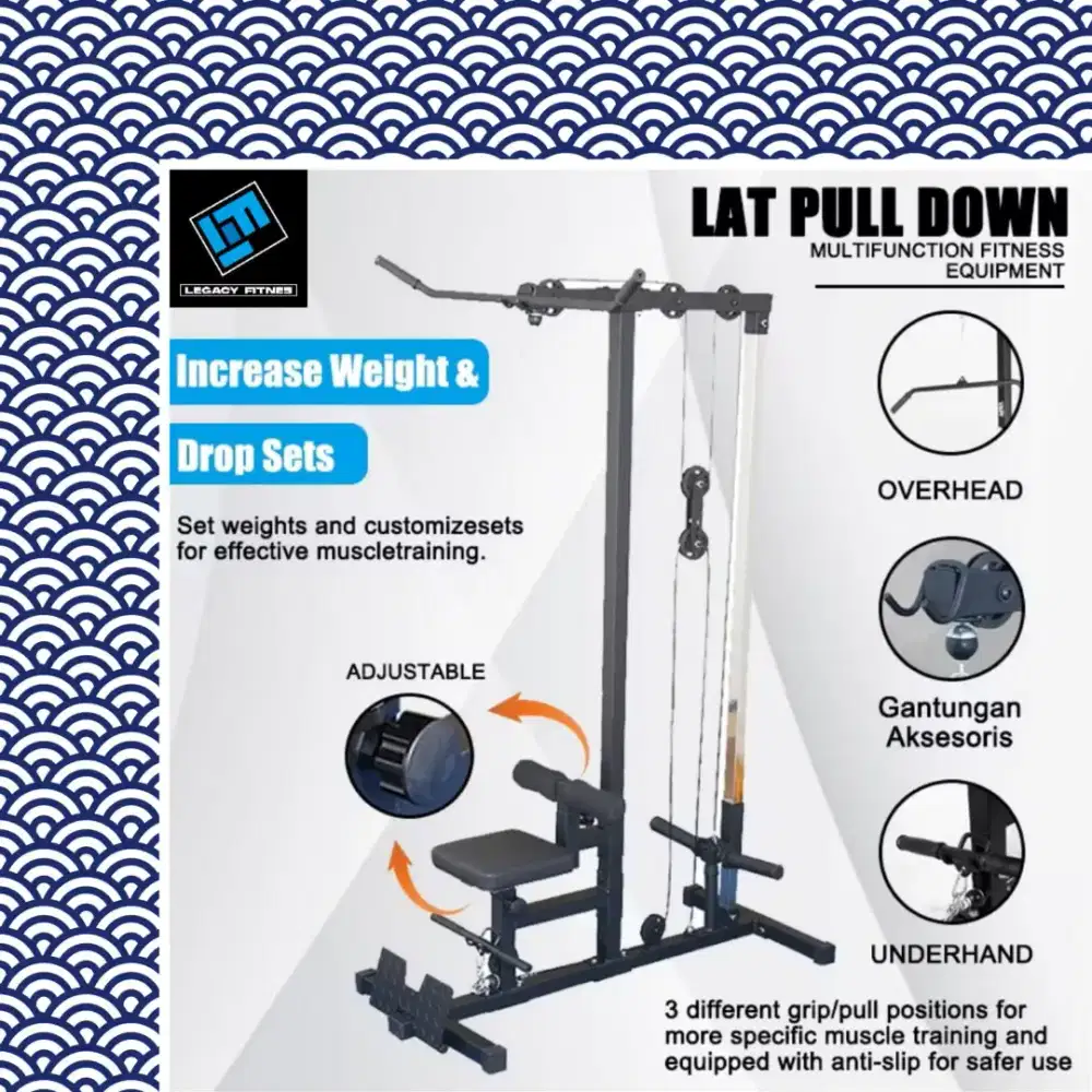 Alat fitnes Lat Put Down multifungsi home gym BKV-281