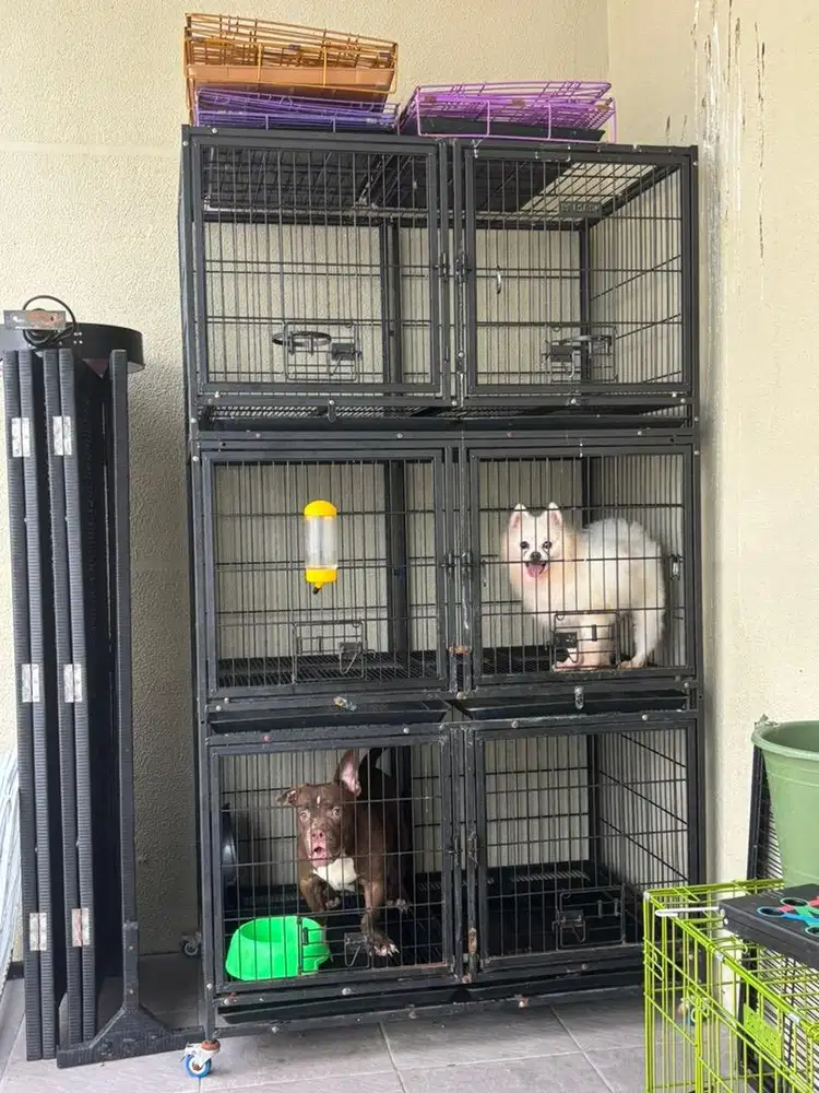 Kandang anjing 3 susun