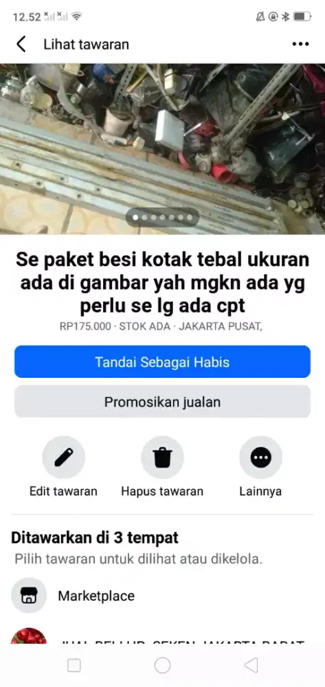 Se paket besi kotak tebal ukuran di dlm gmbr mgkn ada yg perlu murah