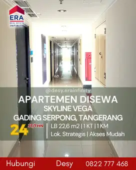 Disewakan Apartemen Skyline Vega di Gading Serpong, Tangerang
