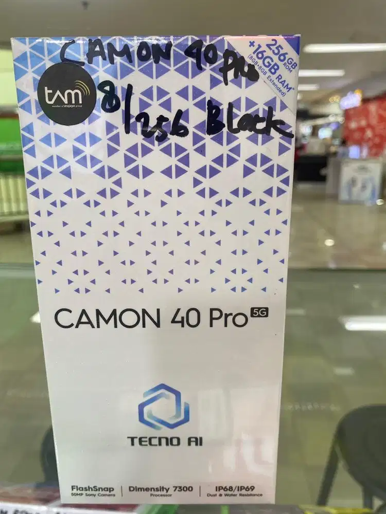 Hp tecno camon 40 pro 5G ram 8+8/256